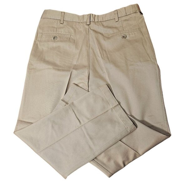 36 x 29 Dockers Pleated Everyday Cotton Light Brown Khaki Chino Dress Pants - Picture 2 of 5
